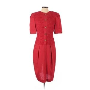 DAVID WARREN Vintage Red Cocktail Dress